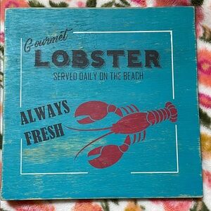 Wooden Lobster sign, bought roadside in MAINE